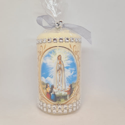 Apparitions of Our Lady Of Fatima Candle 5.5''| 14 cm