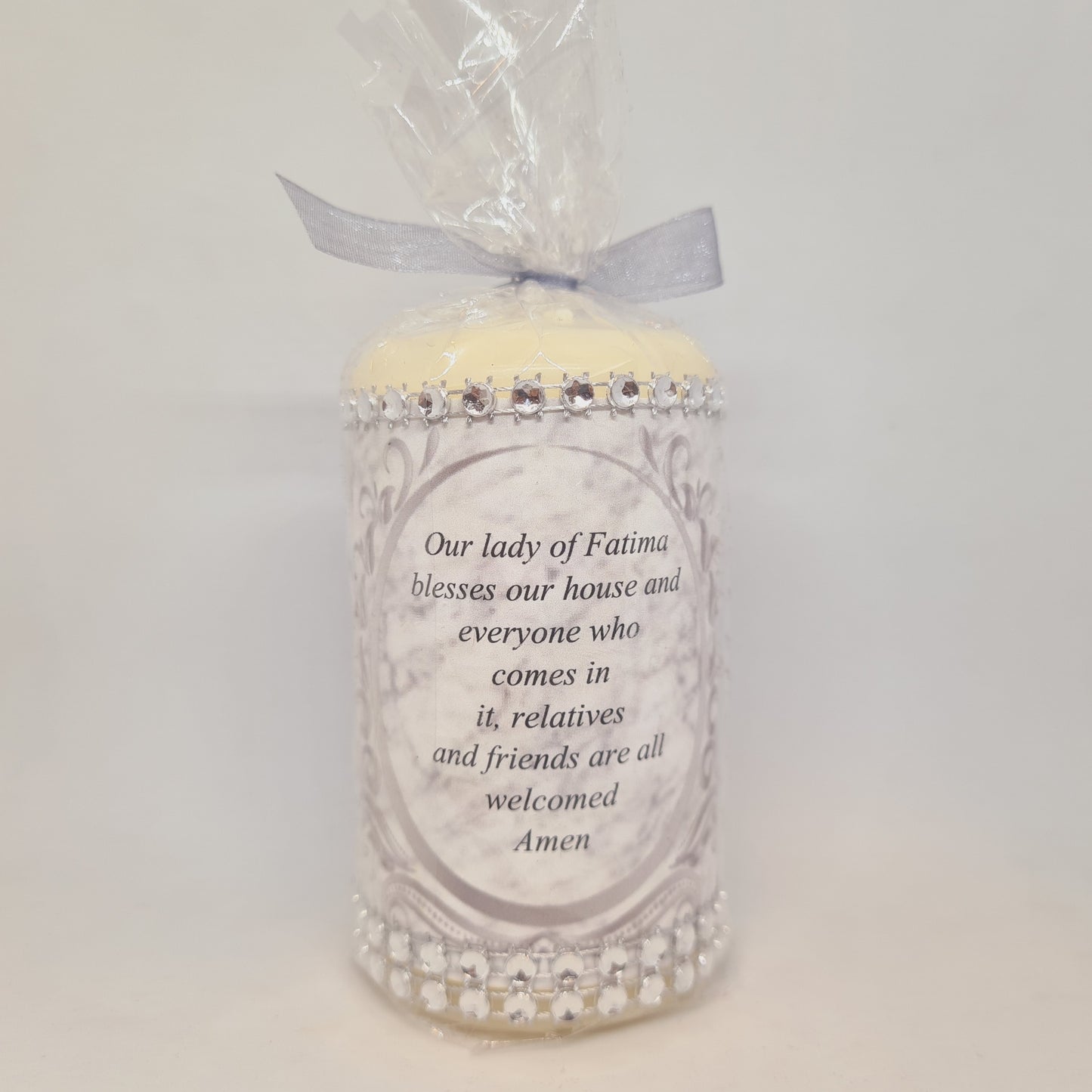 Our Lady Of Fatima Candle (Silver) 2.8'' | 7cm