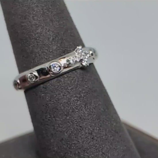 Decade Rosary Ring - Zirconia [Sterling Silver]