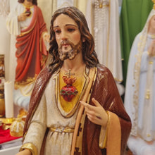 Load and play video in Gallery viewer, [Wood] Sacred Heart of Jesus [23.6'' | 60cm]
