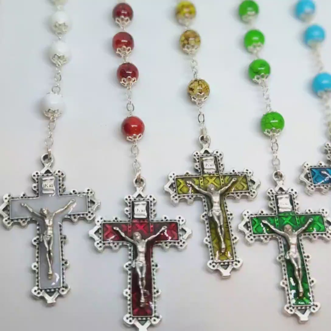 Our Lady Heart Green Rosary
