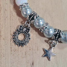 Load image into Gallery viewer, Christmas Bracelet - Cream and Gray
