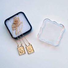 Load image into Gallery viewer, Golden Scapular - Our Lady of Mount Carmel and Sacred Heart of Jesus
