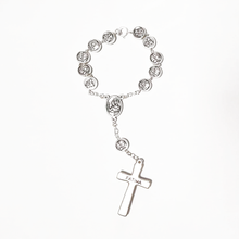 Load image into Gallery viewer, Holy Family Silver Decade Rosary
