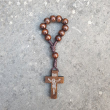 Load image into Gallery viewer, Mini Decade Rosary - Woodwork
