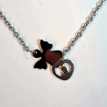 Load image into Gallery viewer, Mother of Pearl Dozen with medal of the Angel and Our Lady of Fatima
