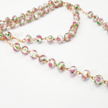 Load image into Gallery viewer, Murano Crystal Rosary - Golden Plated
