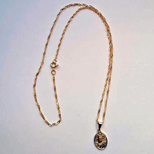 Load image into Gallery viewer, Necklace with Golden medal of Our Lady of Fatima Apparition
