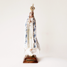 Load image into Gallery viewer, Our Lady of Fatima - Blue Flowers - Crystal eyes - 11.8'' | 30cm
