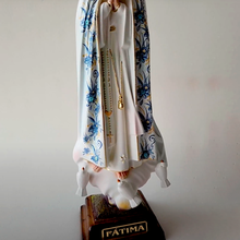 Load image into Gallery viewer, Our Lady of Fatima - Blue Flowers - Crystal eyes - 11.8'' | 30cm
