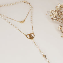 Load image into Gallery viewer, Pearl Golden Our Lady of Fatima Rosary
