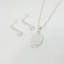 Load image into Gallery viewer, Pendant and Earrings Set - Miraculous Medal
