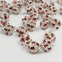 Load image into Gallery viewer, Premium Silver Medal of Fatima Rosary - Red
