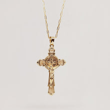 Load image into Gallery viewer, Saint Benedict Golden Necklace - Gold Bath

