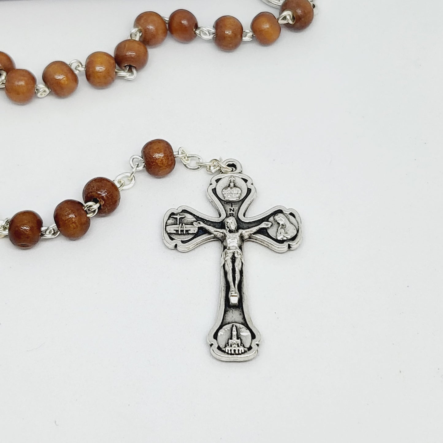 Saint Francisco and Saint Jacinta Wood Rosary