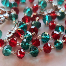 Load image into Gallery viewer, Christmas Rosary - Smaller Beads
