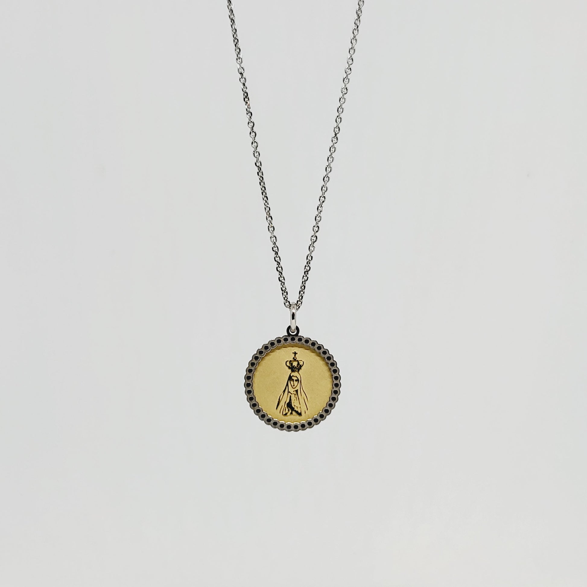 Set - Necklace + Bracelet - Our Lady of Fatima [Sterling Silver]