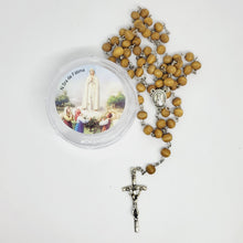 Load image into Gallery viewer, Wood Rose Rosary [Light Brown]
