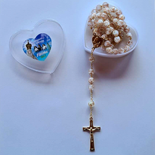 Load image into Gallery viewer, Centennial Cream &amp; Gold Murano Rosary
